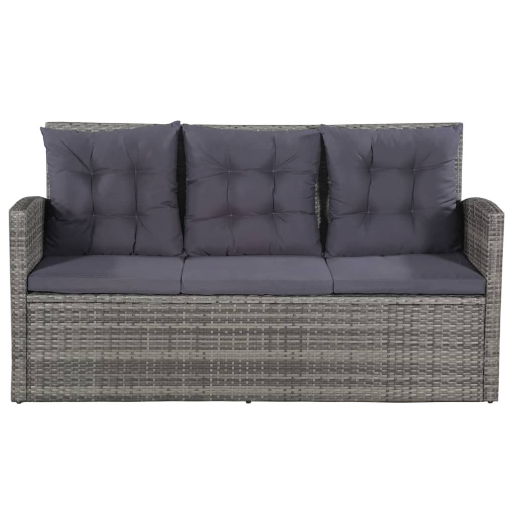 Loungeset Met Kussens Poly Rattan