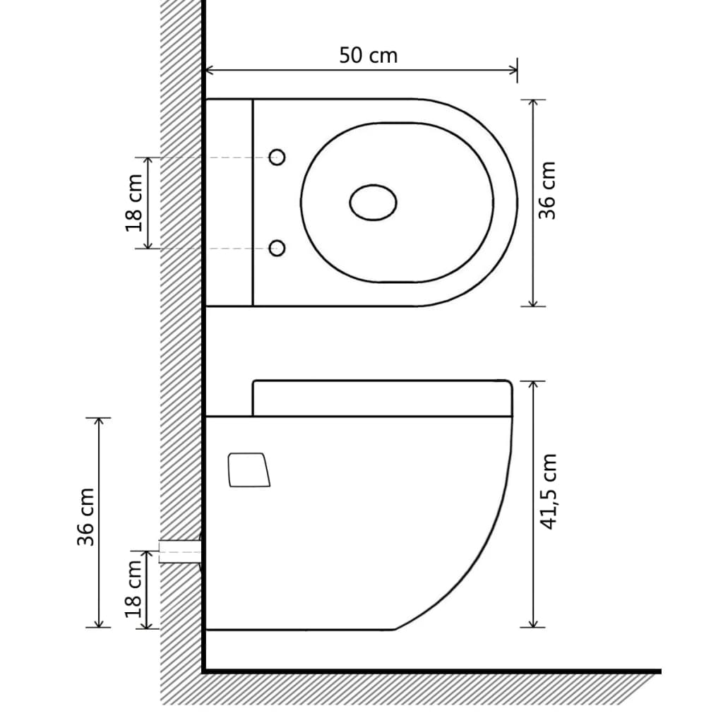 Wandtoilet Keramiek