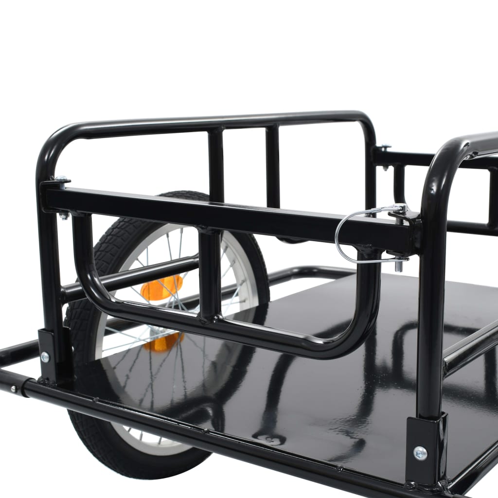 Fietstrailer 130X73X48,5 Cm Staal Zwart