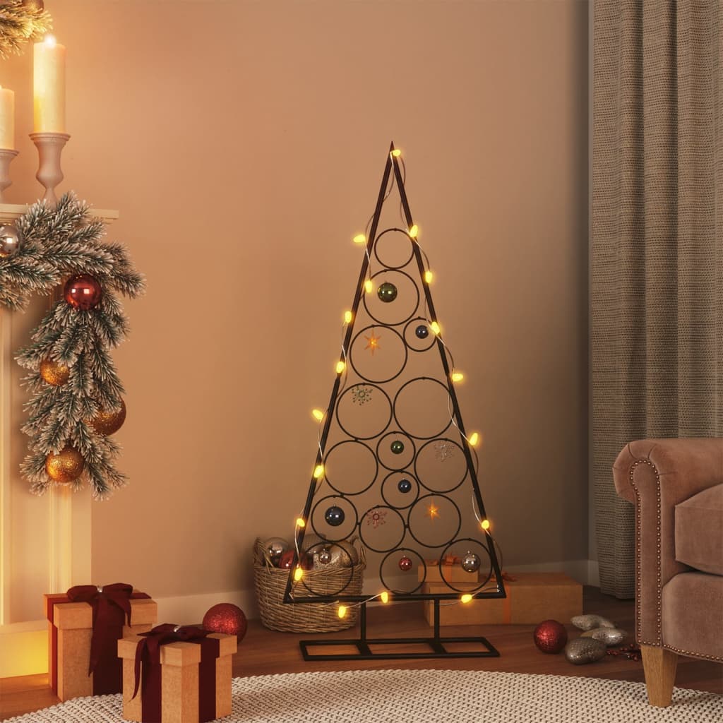 Kerstdecoratie Kerstboom Metaal Zwart