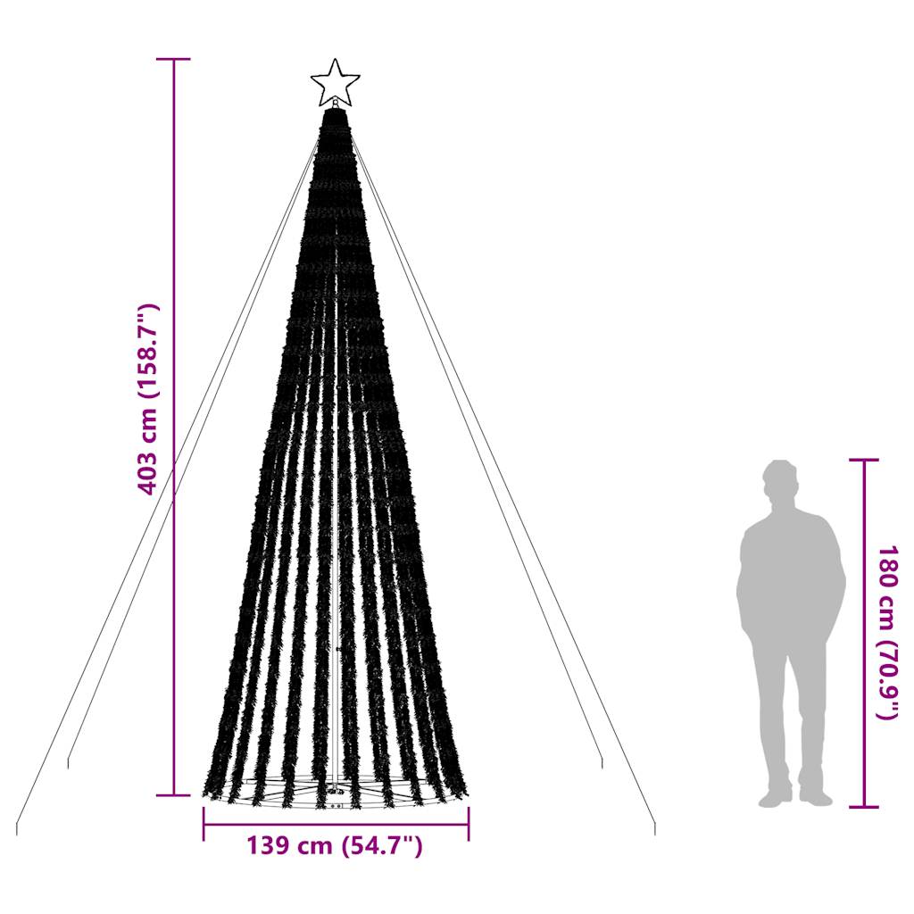 Lichtkegel 1028 Meerkleurige Led's 403 Cm