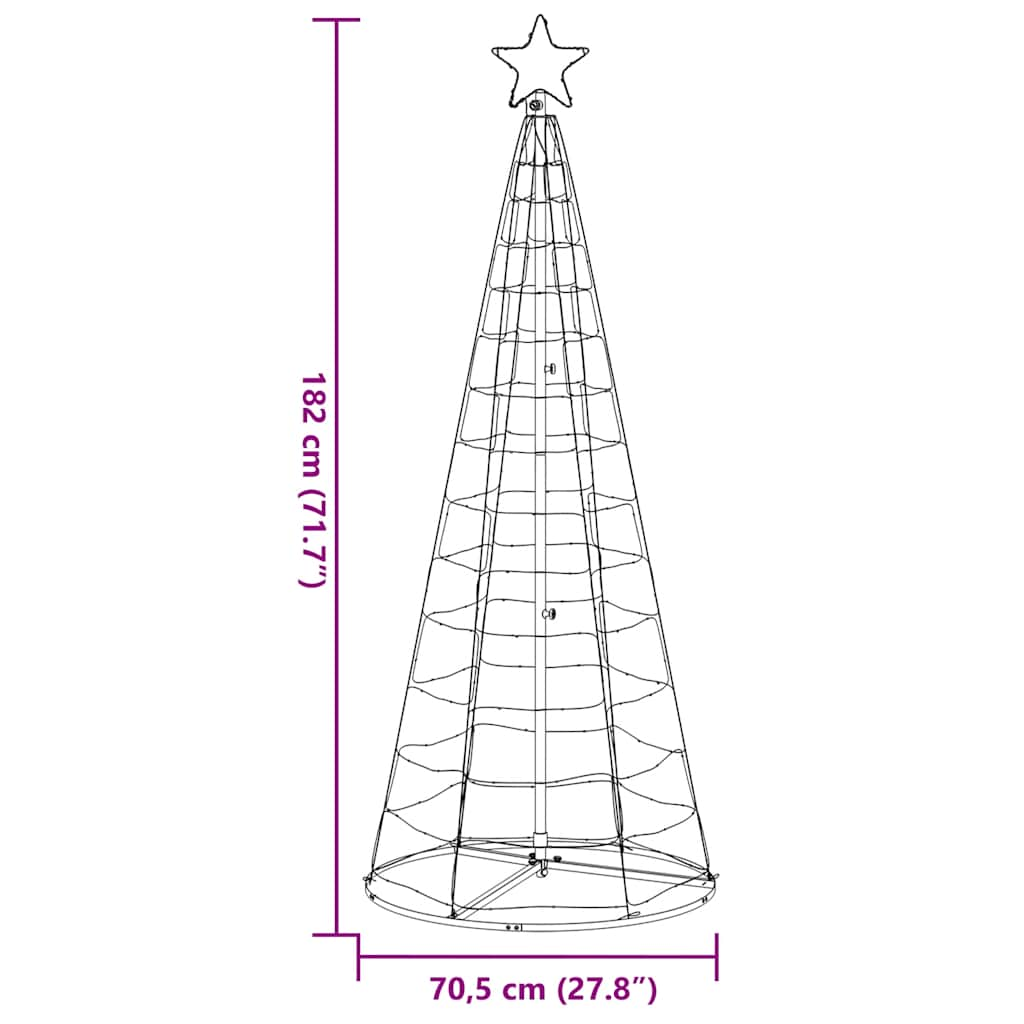 Lichtkegel 200 Koudwitte Led's 182 Cm