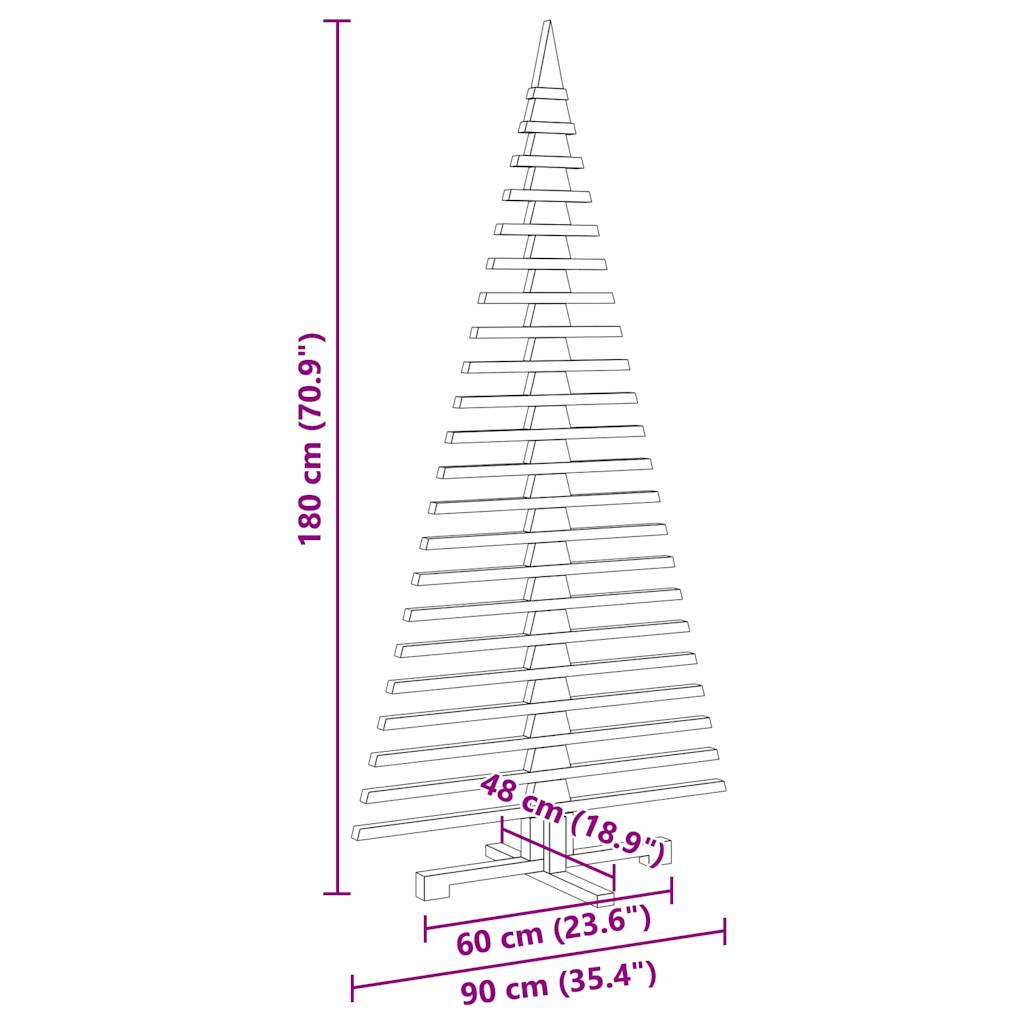 Kerstdecoratie Kerstboom Massief Grenenhout